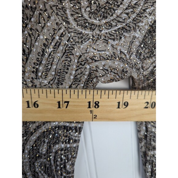 Alex Eveving Women's Formal Cropped Jacket Metelic Long Sleeve Sparkle Size 8 - Picture 5 of 10